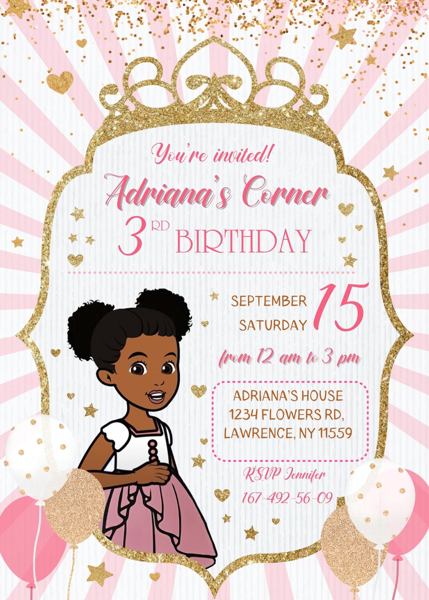 Gracie's Corner Music customizable invitation template | Share or Print | girl | ZK063