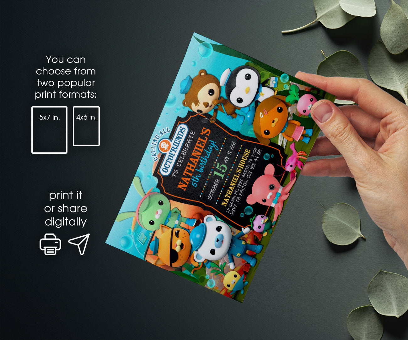 Octonauts customizable invitation template | Share or Print | UO610