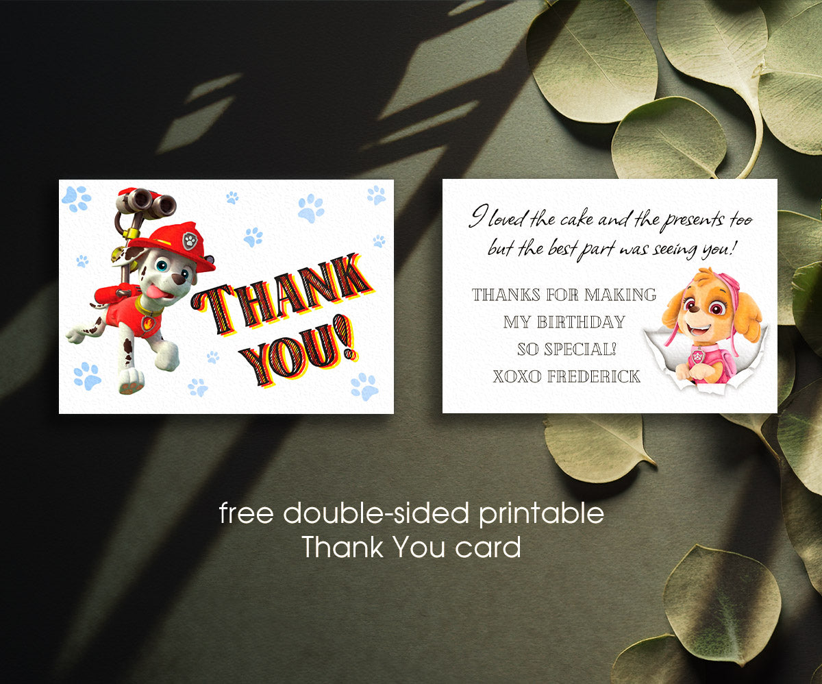 PAW Patrol customizable invitation template | Share or Print | ZZ817