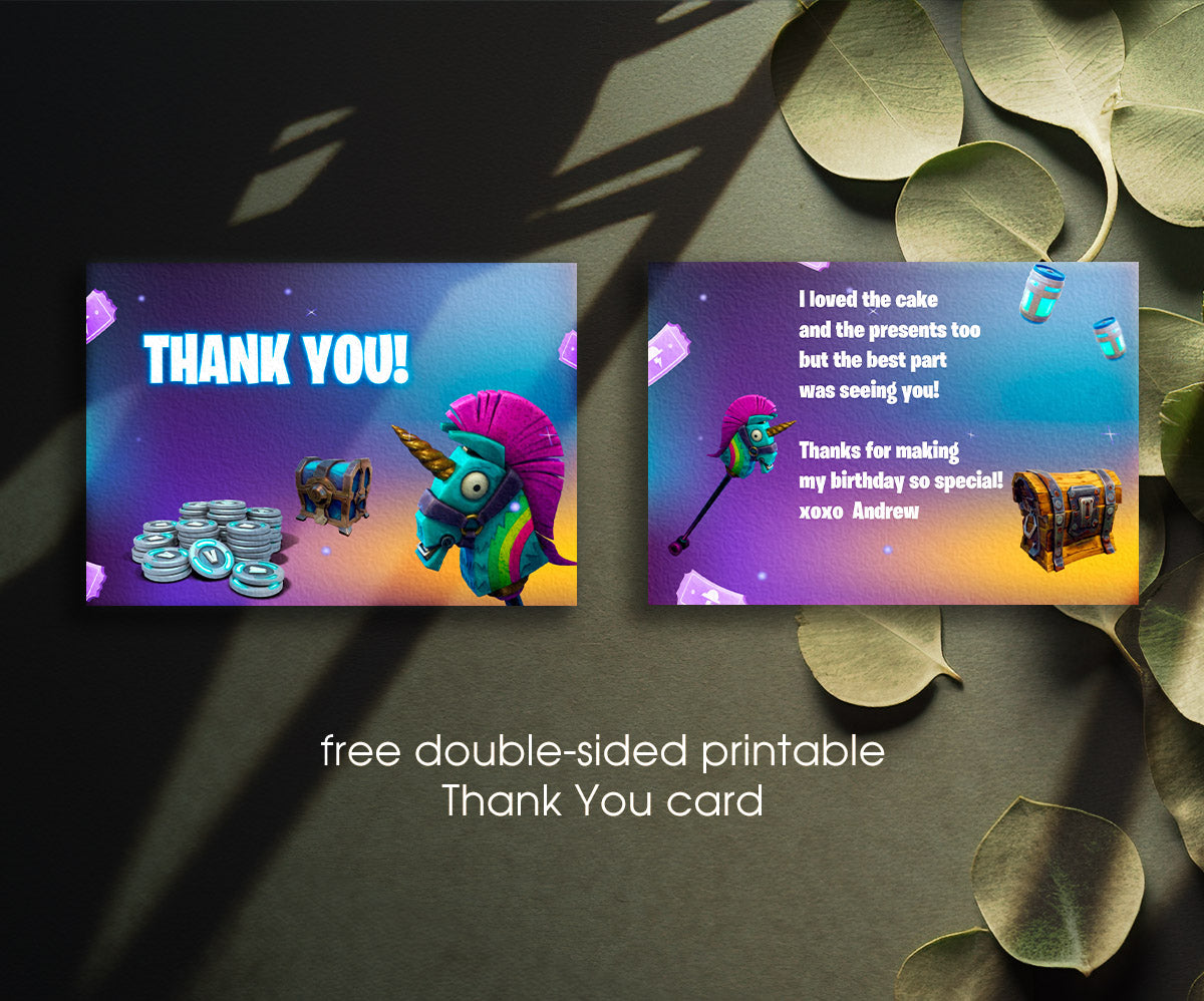 Fortnite Gamer customizable invitation template | Share or Print | boy | NW927