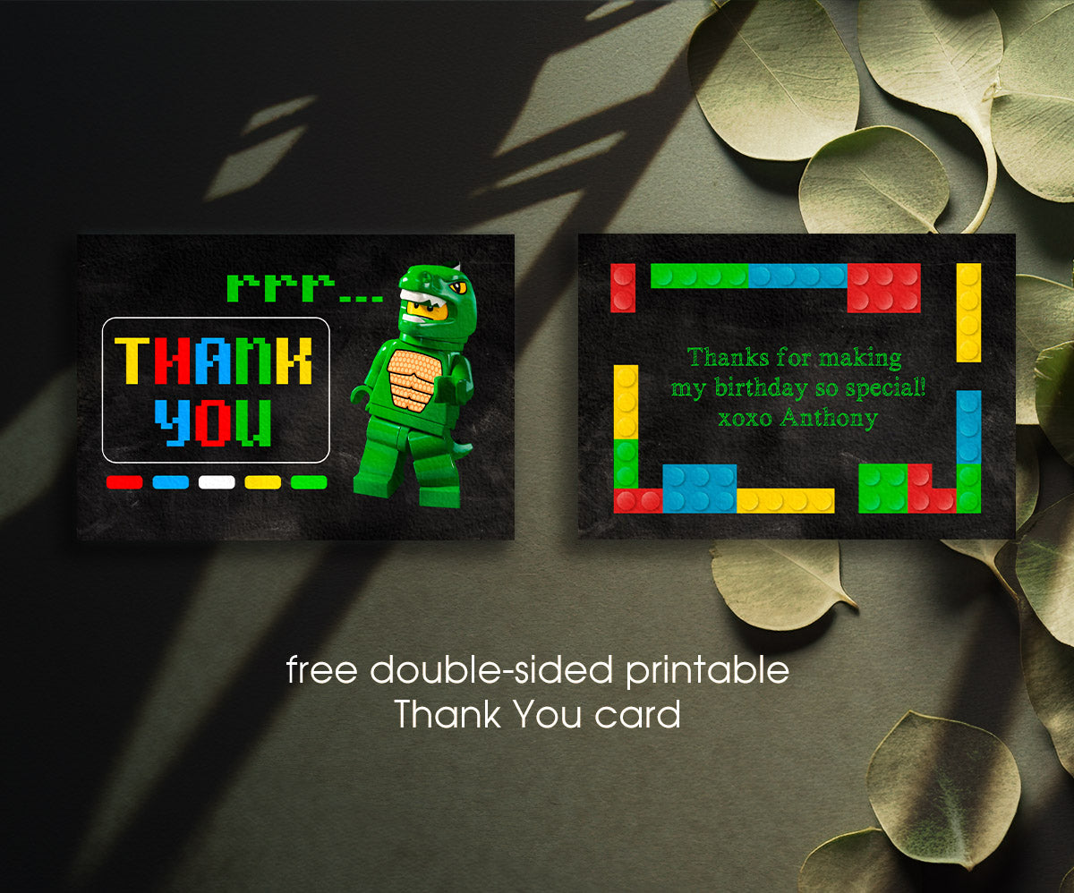 Lego Minifigures customizable invitation template | Share or Print | BX238