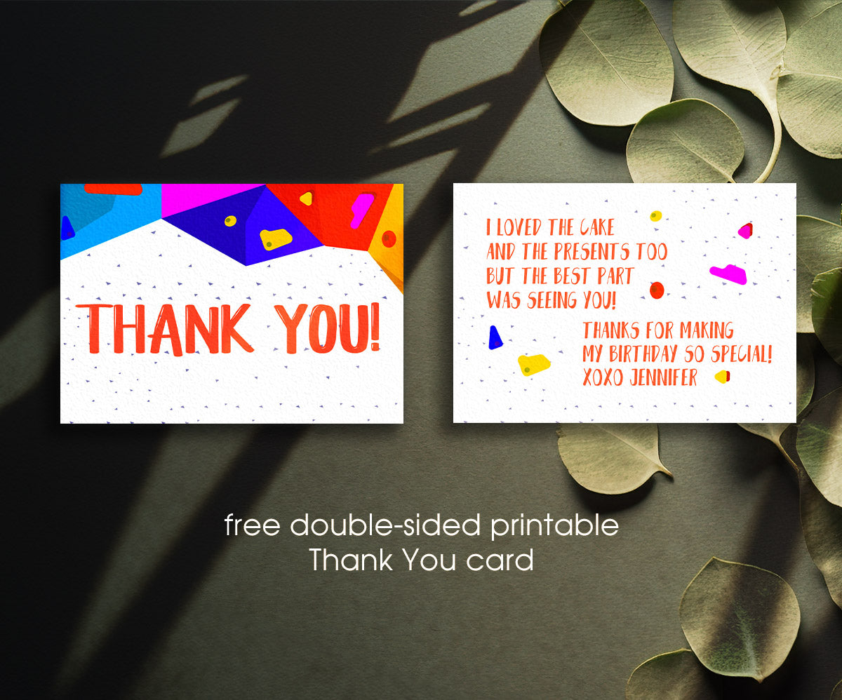 Rock Climbing customizable invitation template | Share or Print | IX795