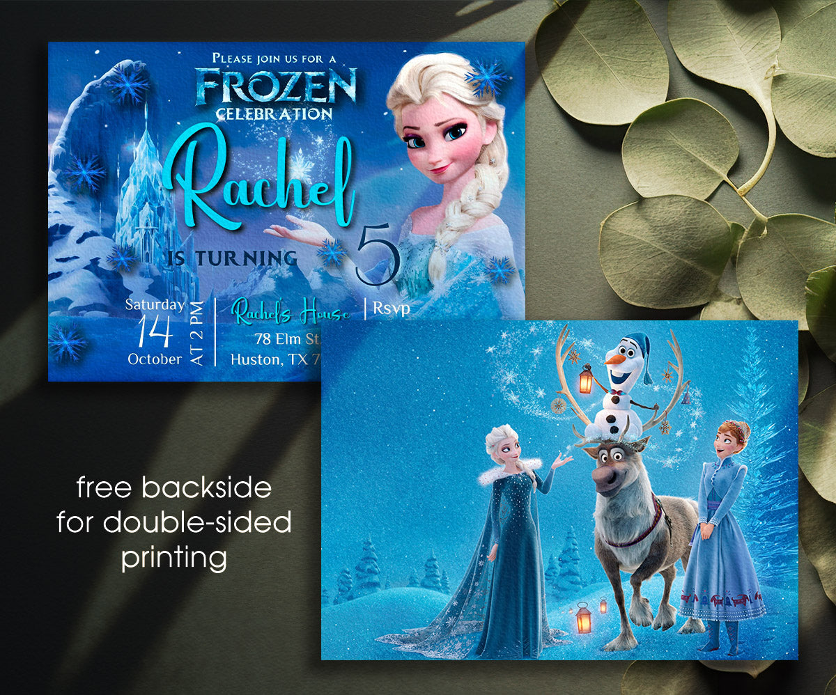 Frozen Elsa customizable invitation template | Share or Print | girl | GR335