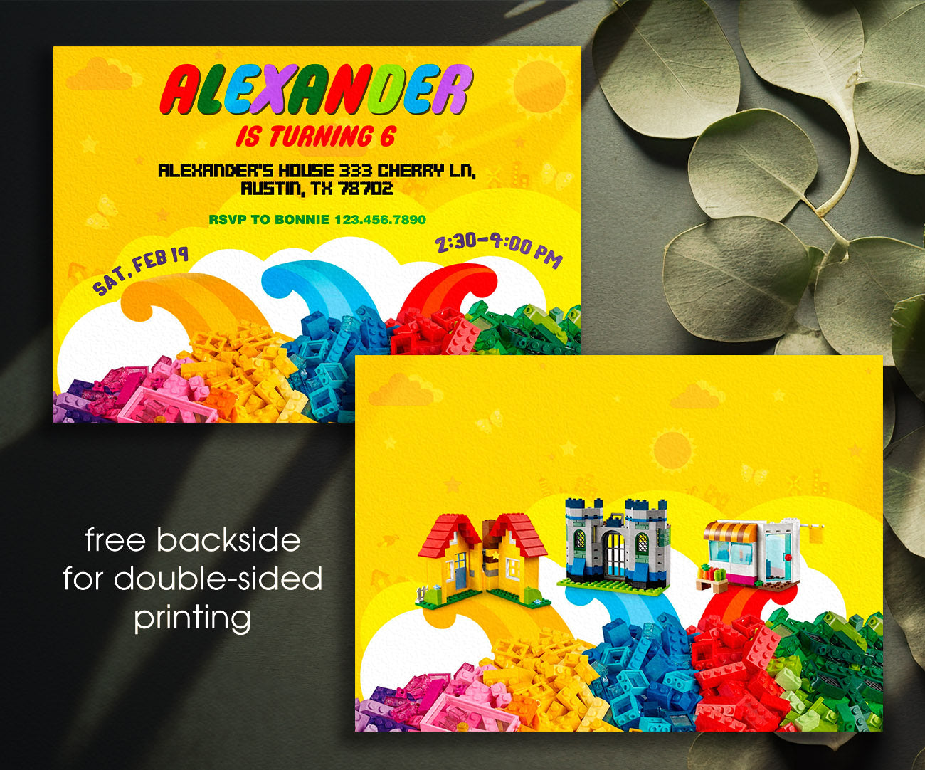 Lego customizable invitation template | Share or Print | LX862