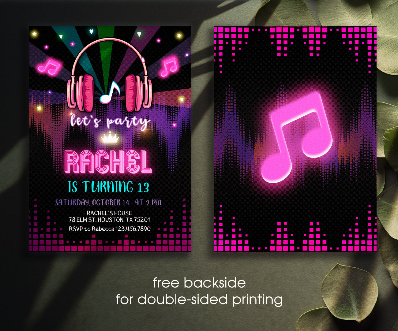Tik Tok Party customizable invitation template | Share or Print | LU914