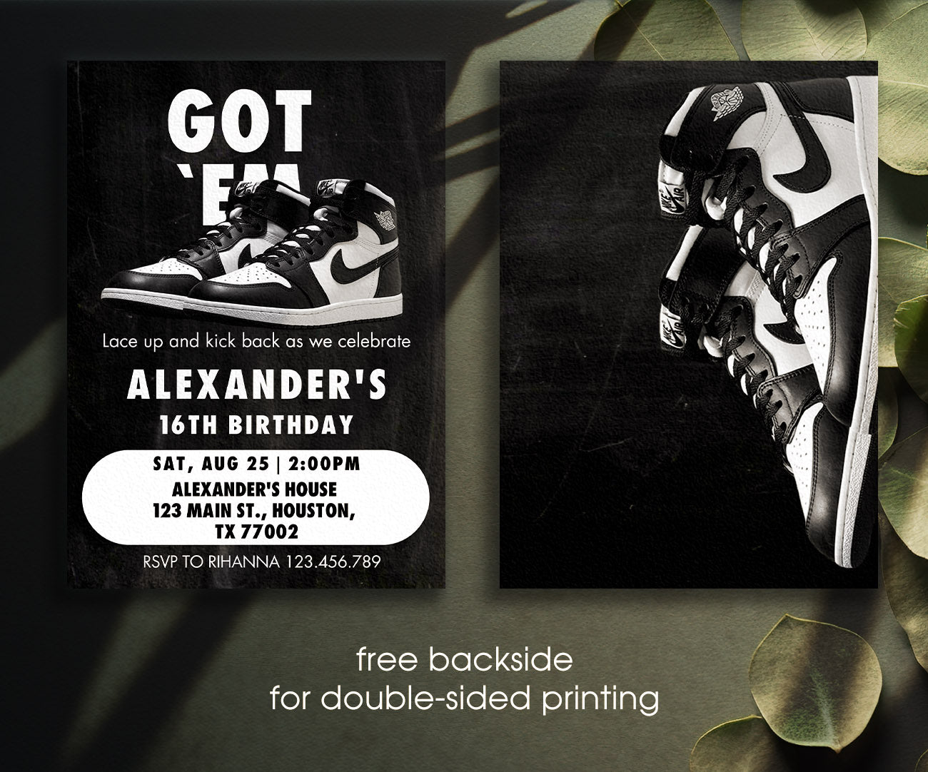 Sneaker Ball Air Jordan Nike customizable invitation template | Share or Print | RB413
