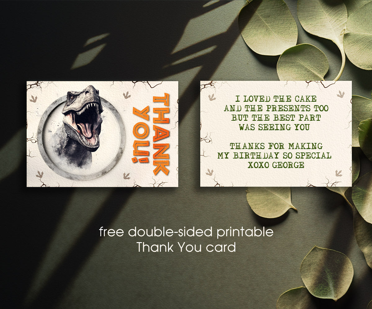 Jurassic World Dinosaur customizable invitation template | Share or Print | ZM988