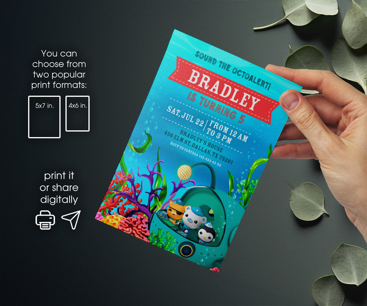 Octonauts customizable invitation template | Share or Print | LY704