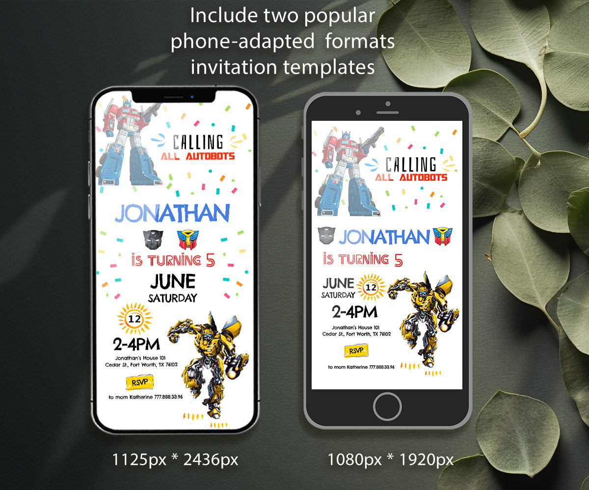 Transformers Rescue Bots customizable invitation template | Share or Print | boy | HO837