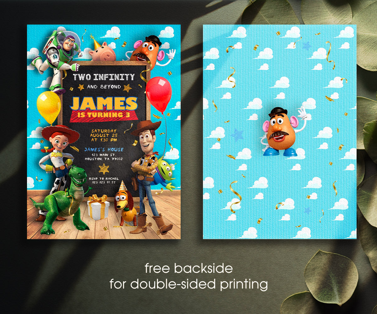 Toy Story Woody customizable invitation template | Share or Print | PE460