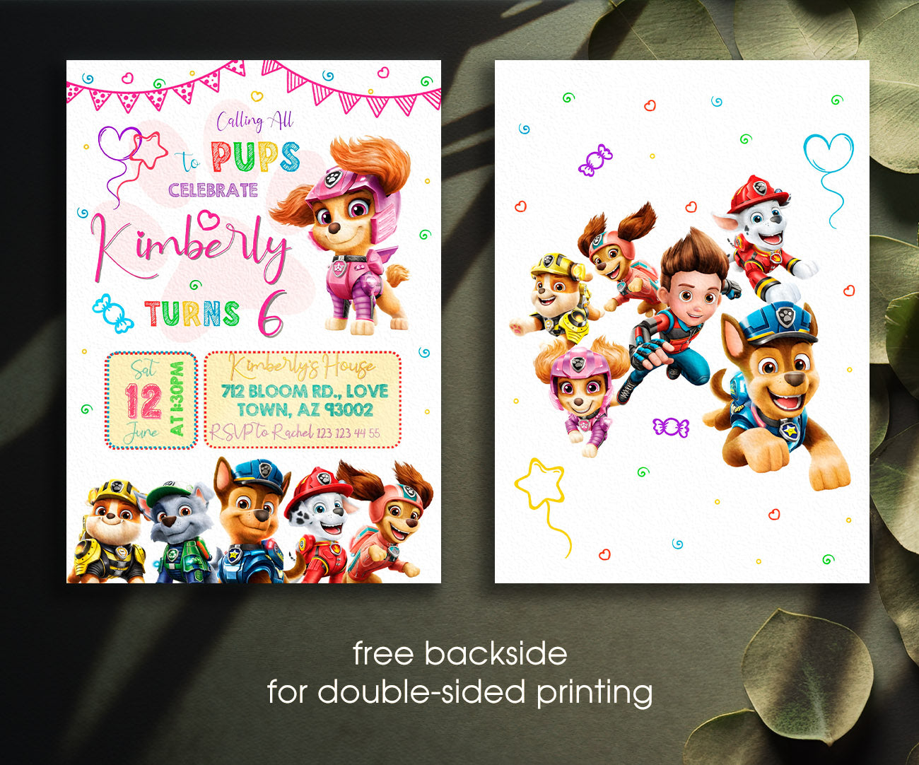 PAW Patrol customizable invitation template | Share or Print | HA320