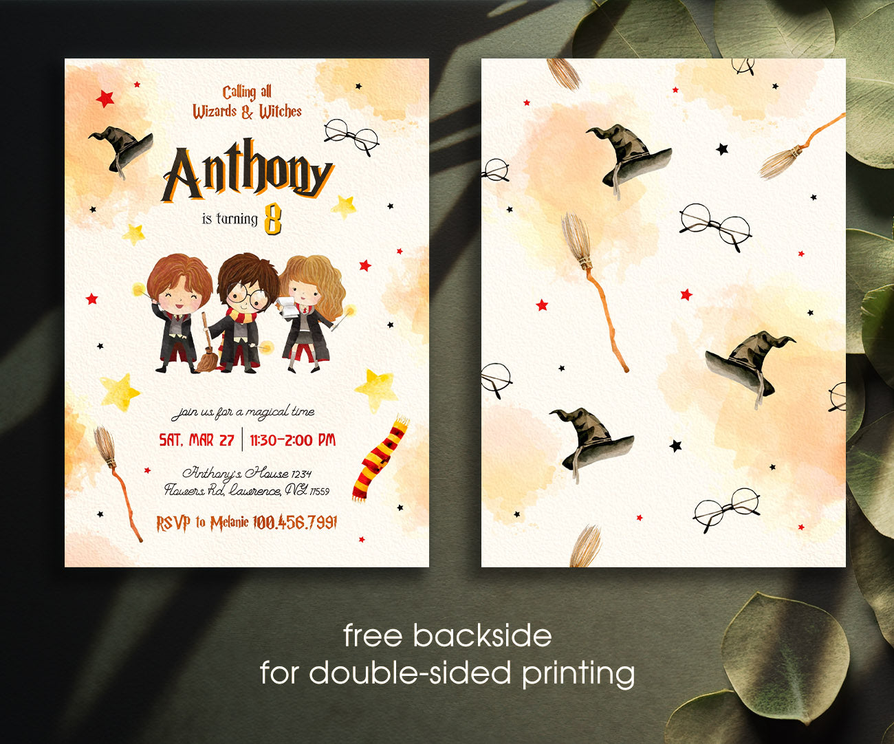 Harry Potter customizable invitation template | Share or Print | BQ754