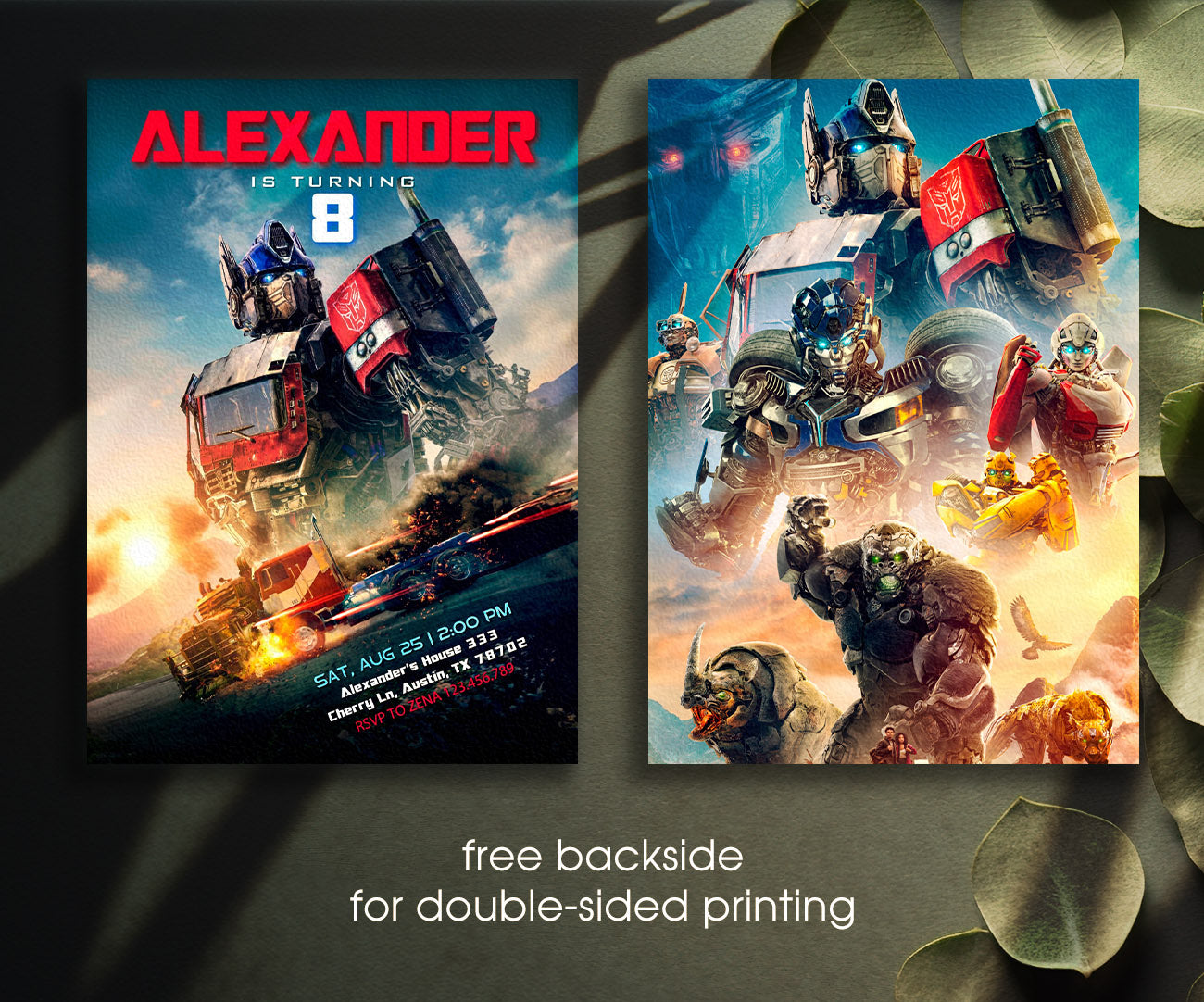 Transformers Rescue Bots customizable invitation template | Share or Print | boy | VB832