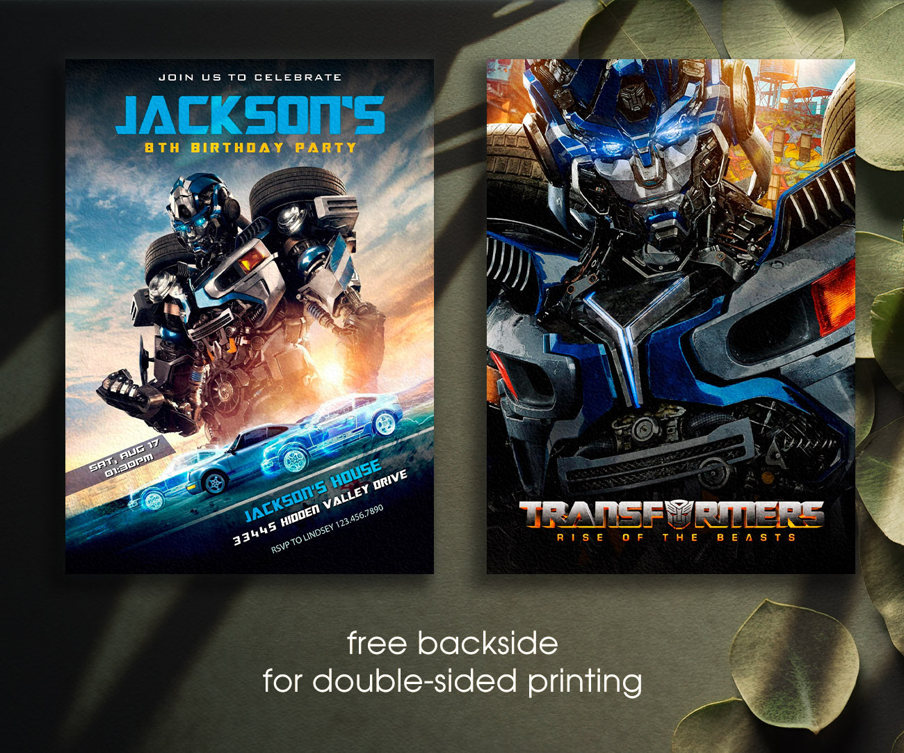 Transformers Rescue Bots customizable invitation template | Share or Print | boy | TU656