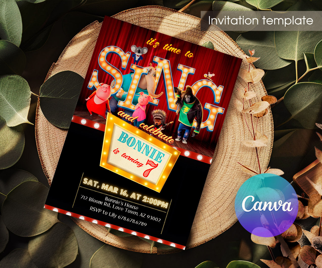 Sing Two Karaoke customizable invitation template | Share or Print | OJ174