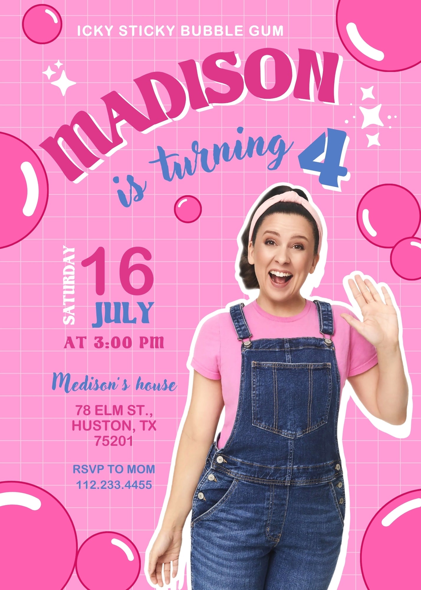 Ms. Rachel customizable invitation template | Share or Print | QY848