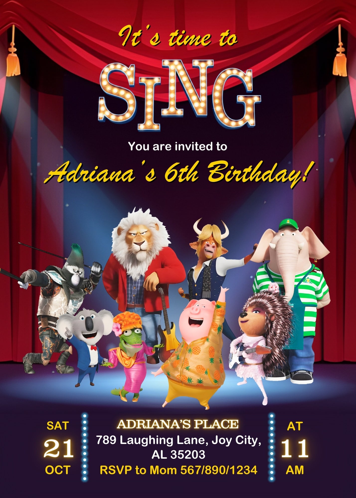 Sing Two Karaoke customizable invitation template | Share or Print | OJ226