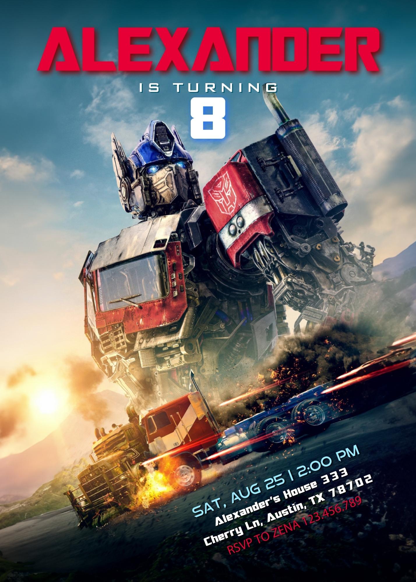 Transformers Rescue Bots customizable invitation template | Share or Print | boy | VB832