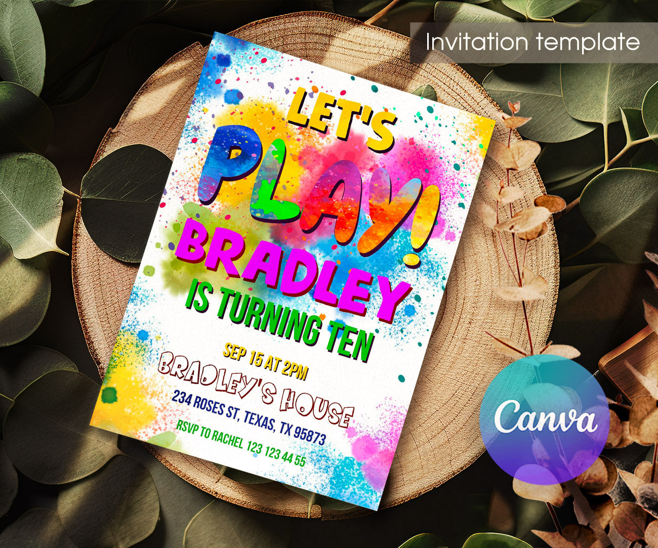 Play Party Gamer customizable invitation template | Share or Print | HO852