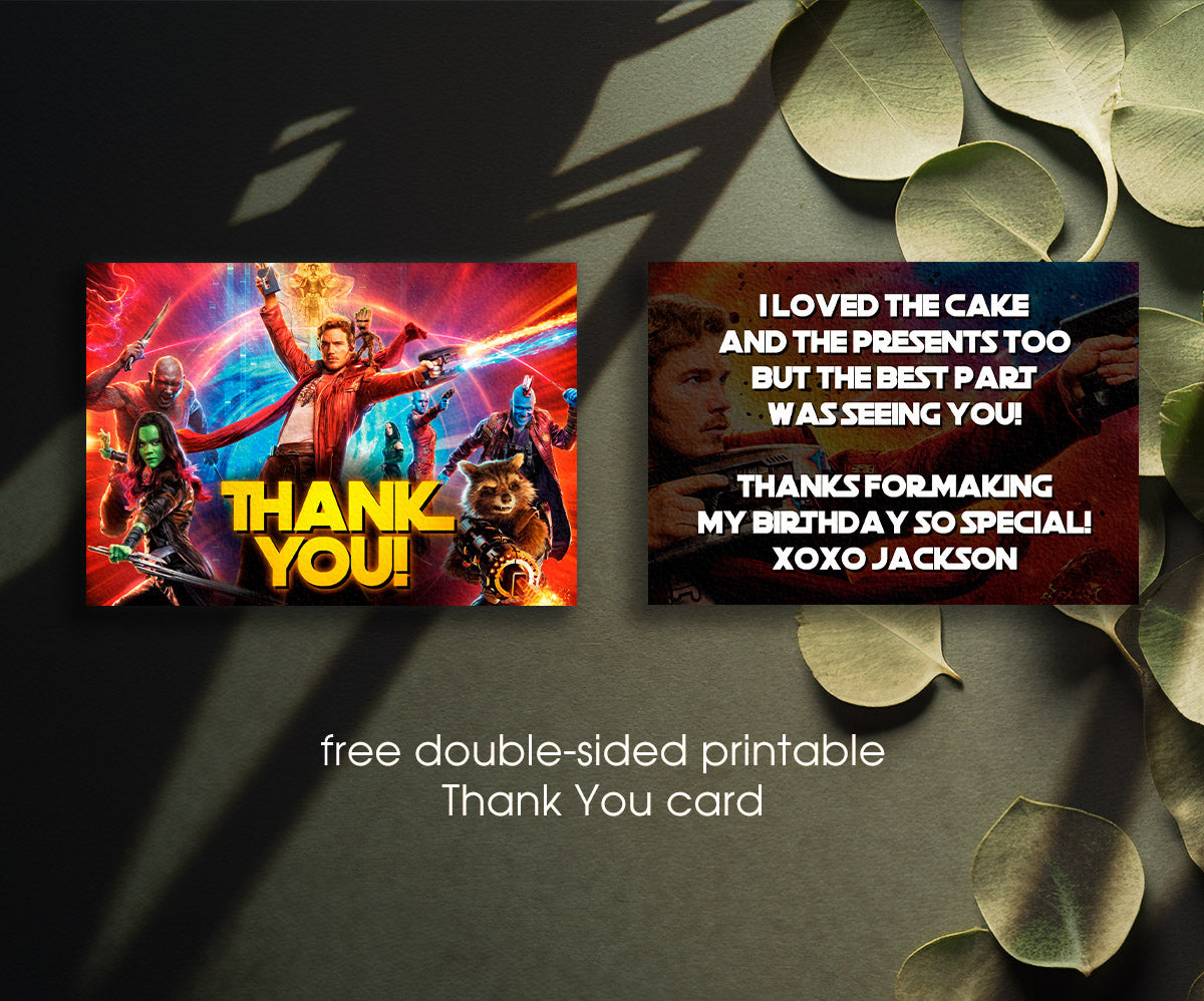 Guardians of The Galaxy Superhero customizable invitation template | Share or Print | boy | AJ087