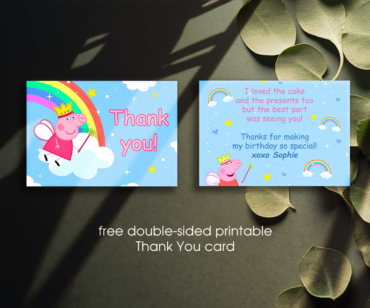Peppa Pig customizable invitation template | Share or Print | girl | HG660