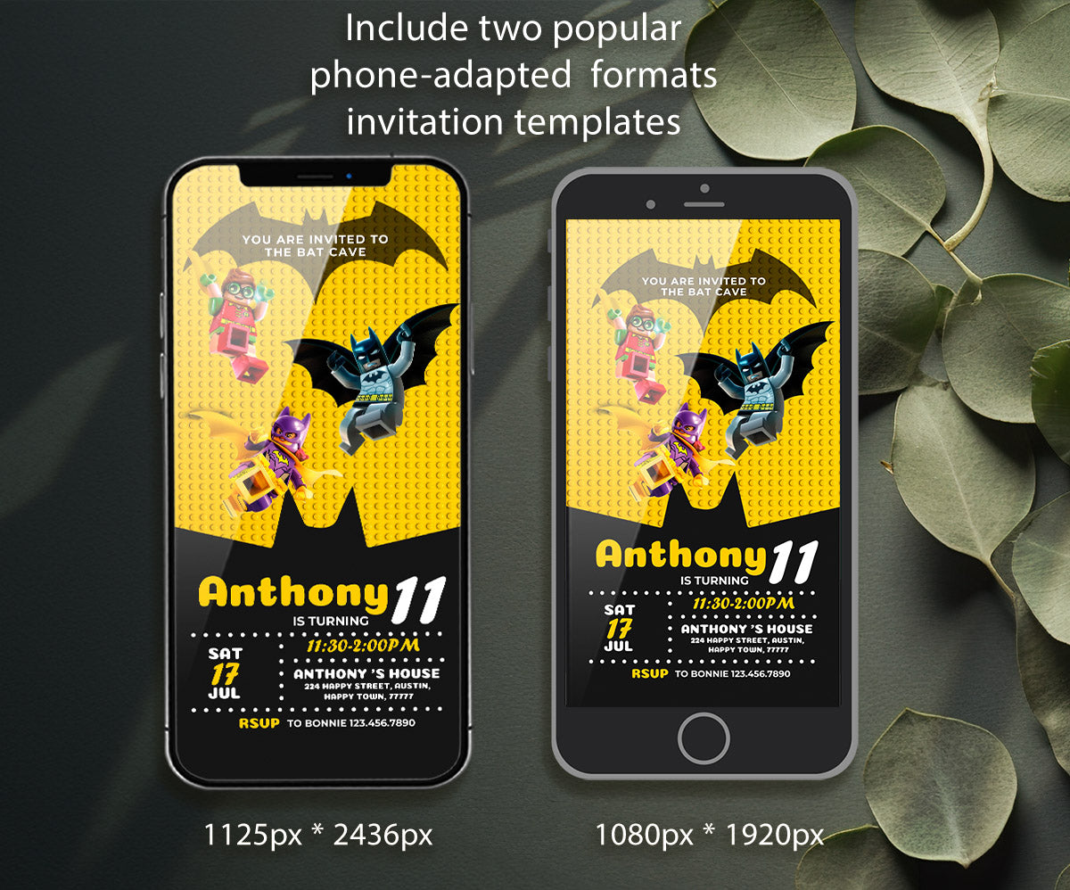 Lego Minifigures customizable invitation template | Share or Print | OD432