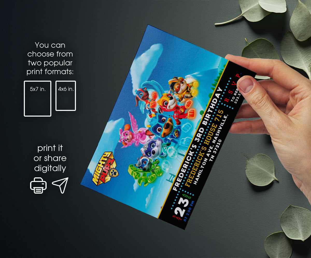 PAW Patrol customizable invitation template | Share or Print | RJ280