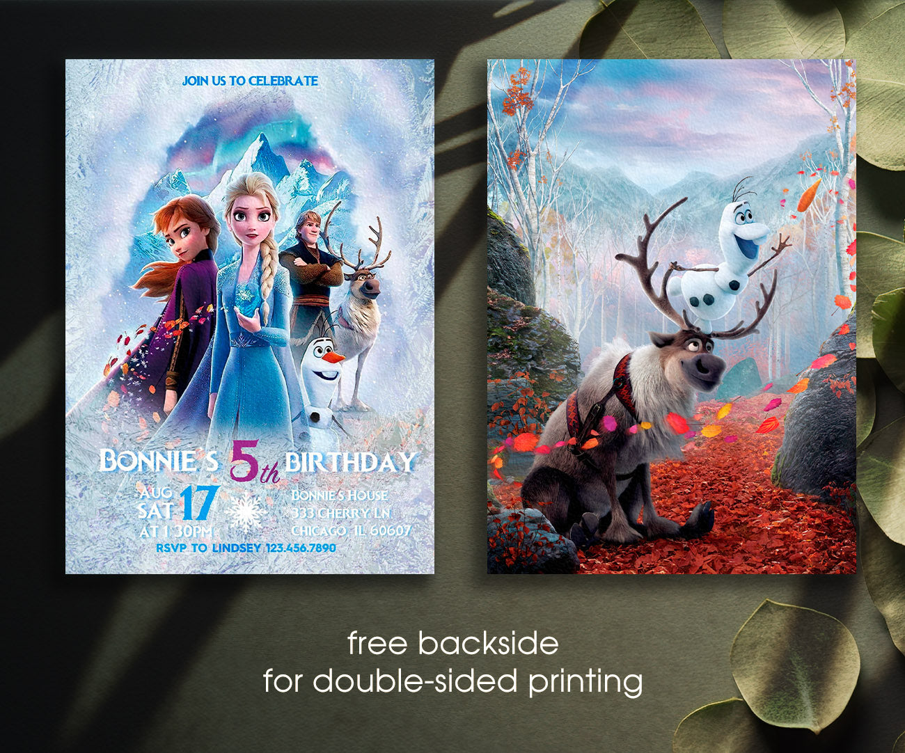 Frozen Elsa customizable invitation template | Share or Print | girl | JQ223