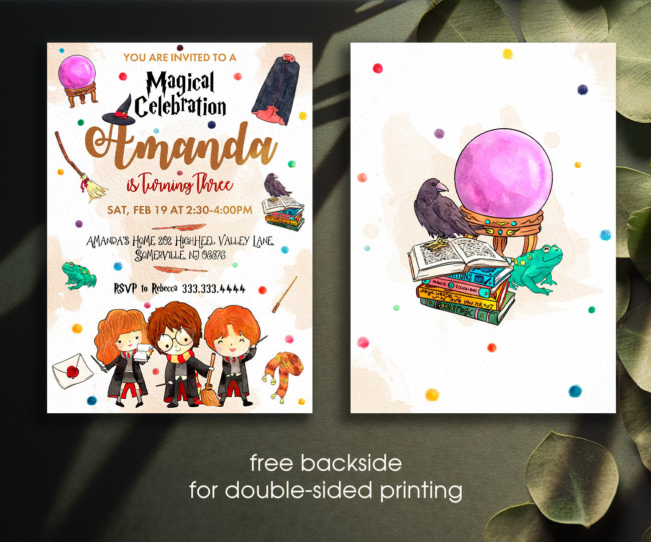 Harry Potter customizable invitation template | Share or Print | ZO426