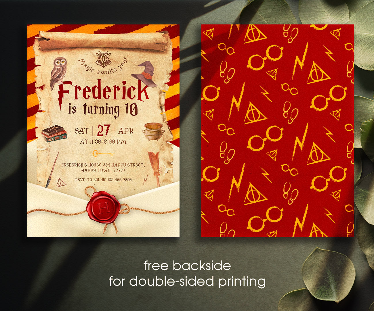Harry Potter customizable invitation template | Share or Print | UK911