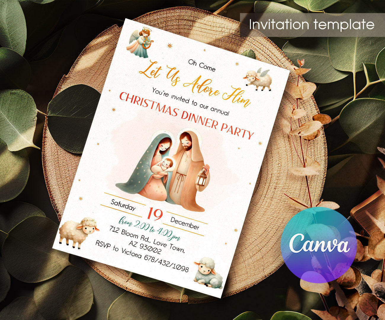 A Night In Bethlehem customizable invitation template | Share or Print | SE496