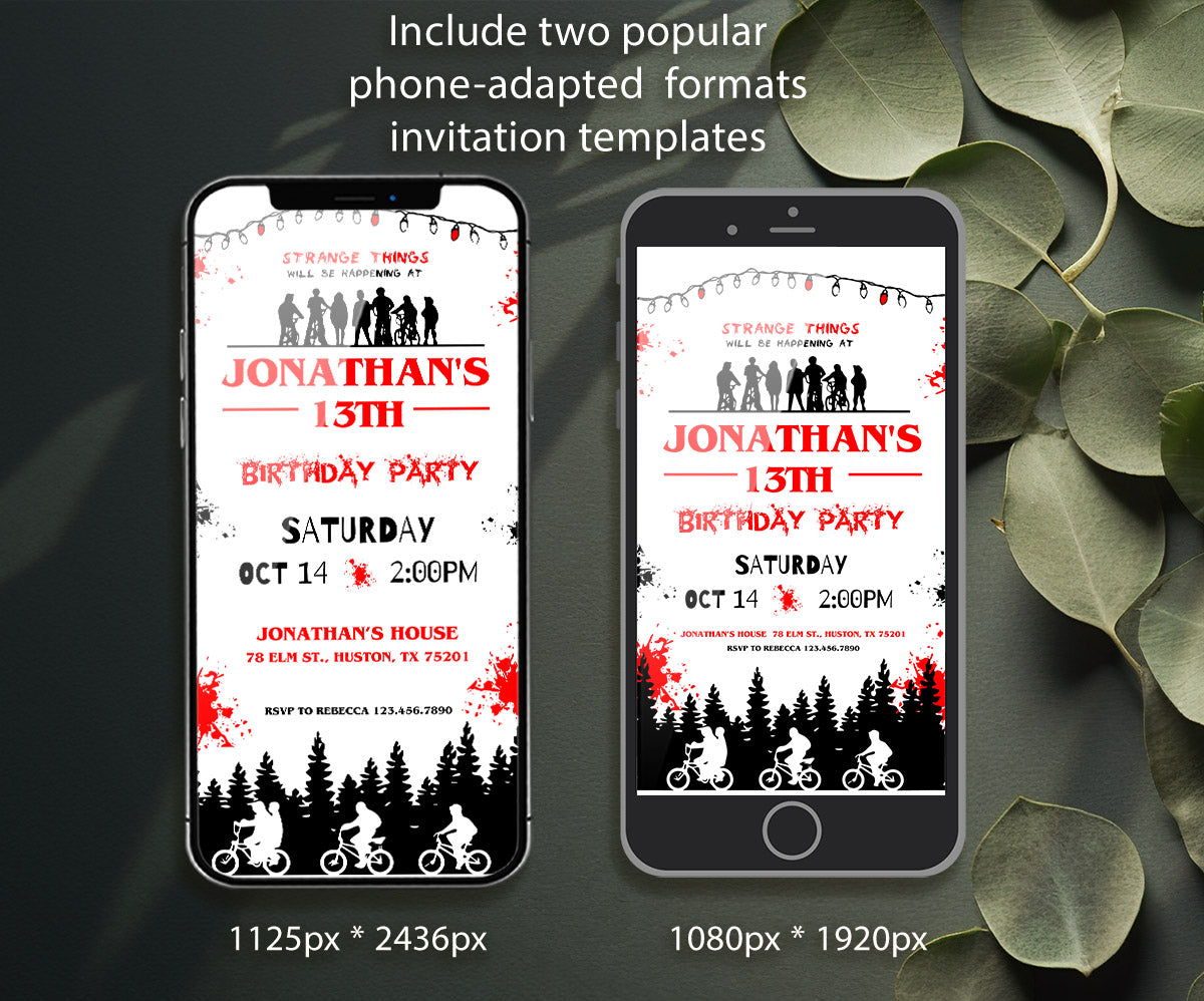 Stranger Things customizable invitation template | Share or Print | CD081