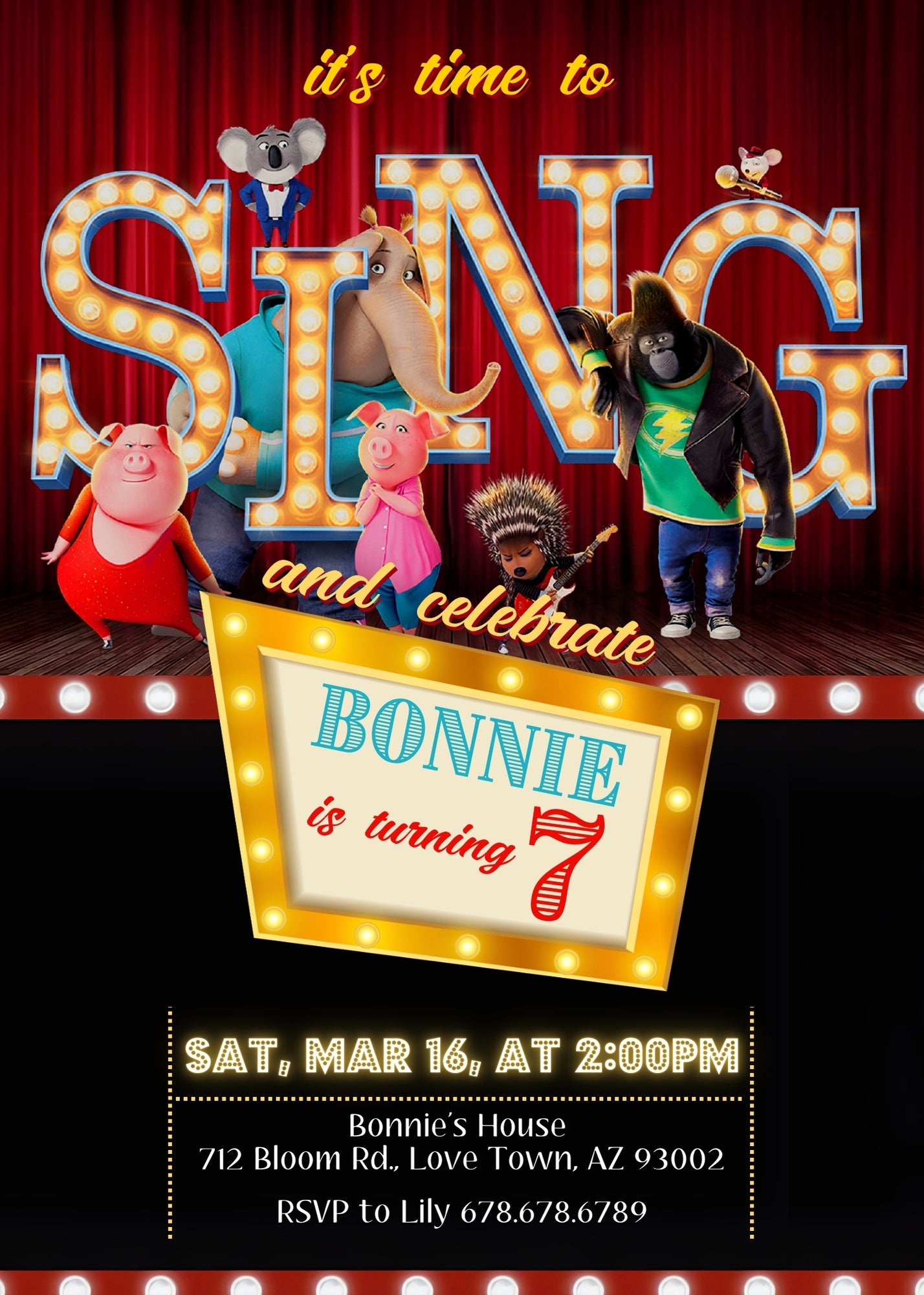Sing Two Karaoke customizable invitation template | Share or Print | OJ174
