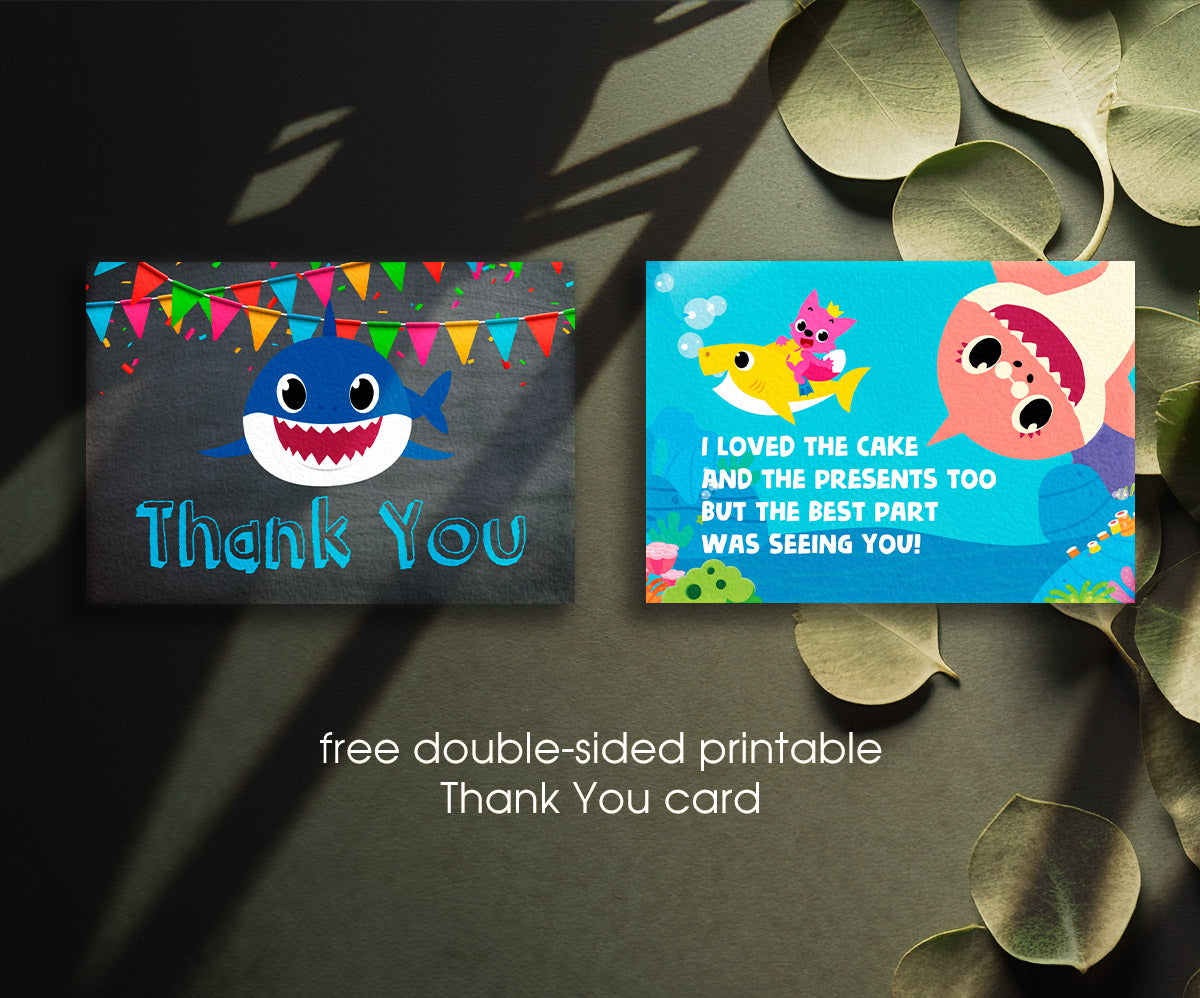Baby Shark customizable invitation template | Share or Print | AQ873
