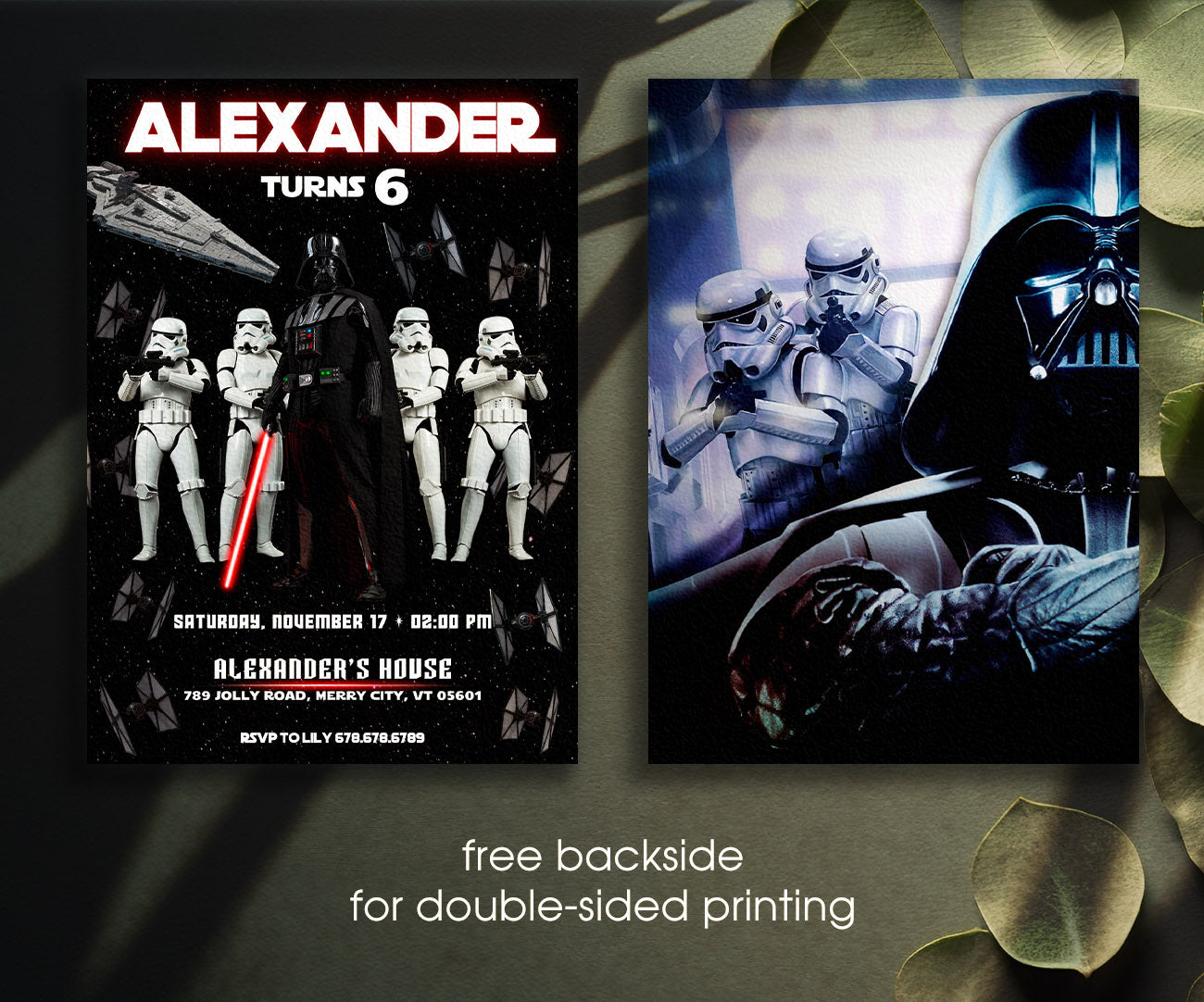 Star Wars Darth Vader customizable invitation template | Share or Print | boy | VQ295