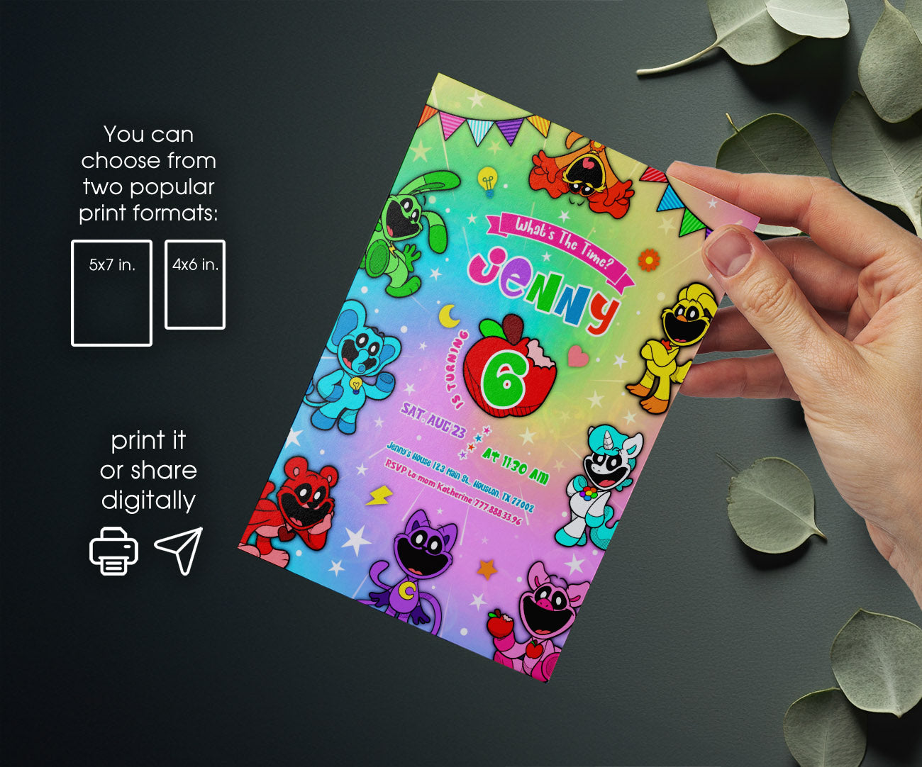 Smiling Critters customizable invitation template | Share or Print | XP838