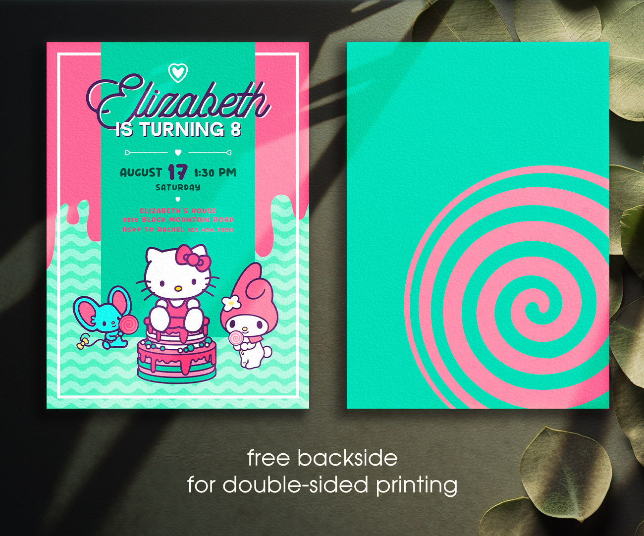 Hello Kitty Sanrio customizable invitation template | Share or Print | GQ584