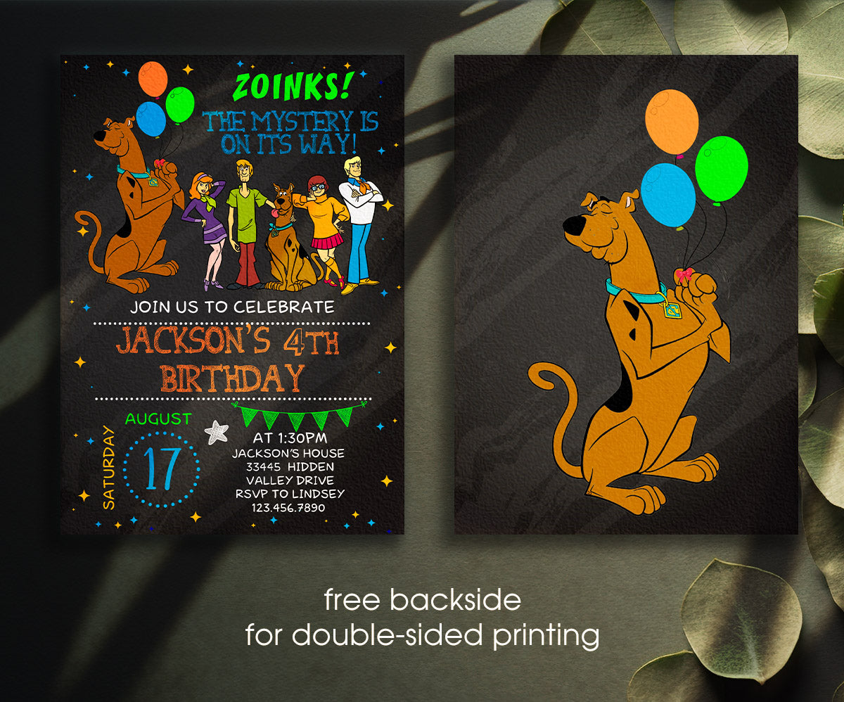 Scooby-Doo customizable invitation template | Share or Print | XK310