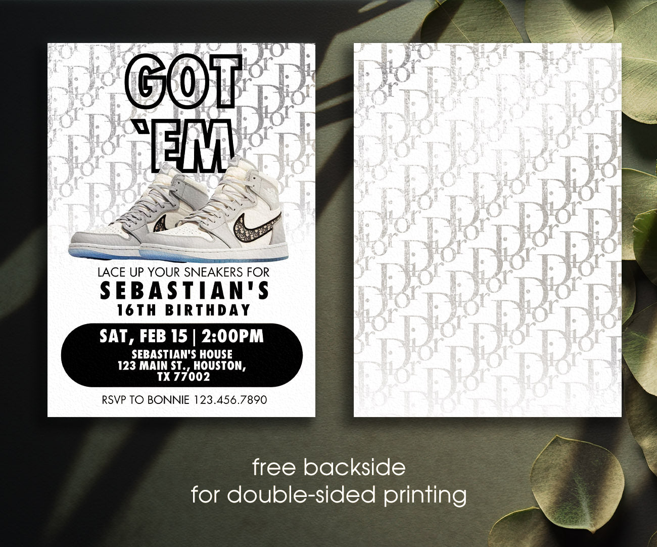 Sneaker Ball Air Jordan Nike customizable invitation template | Share or Print | LW519