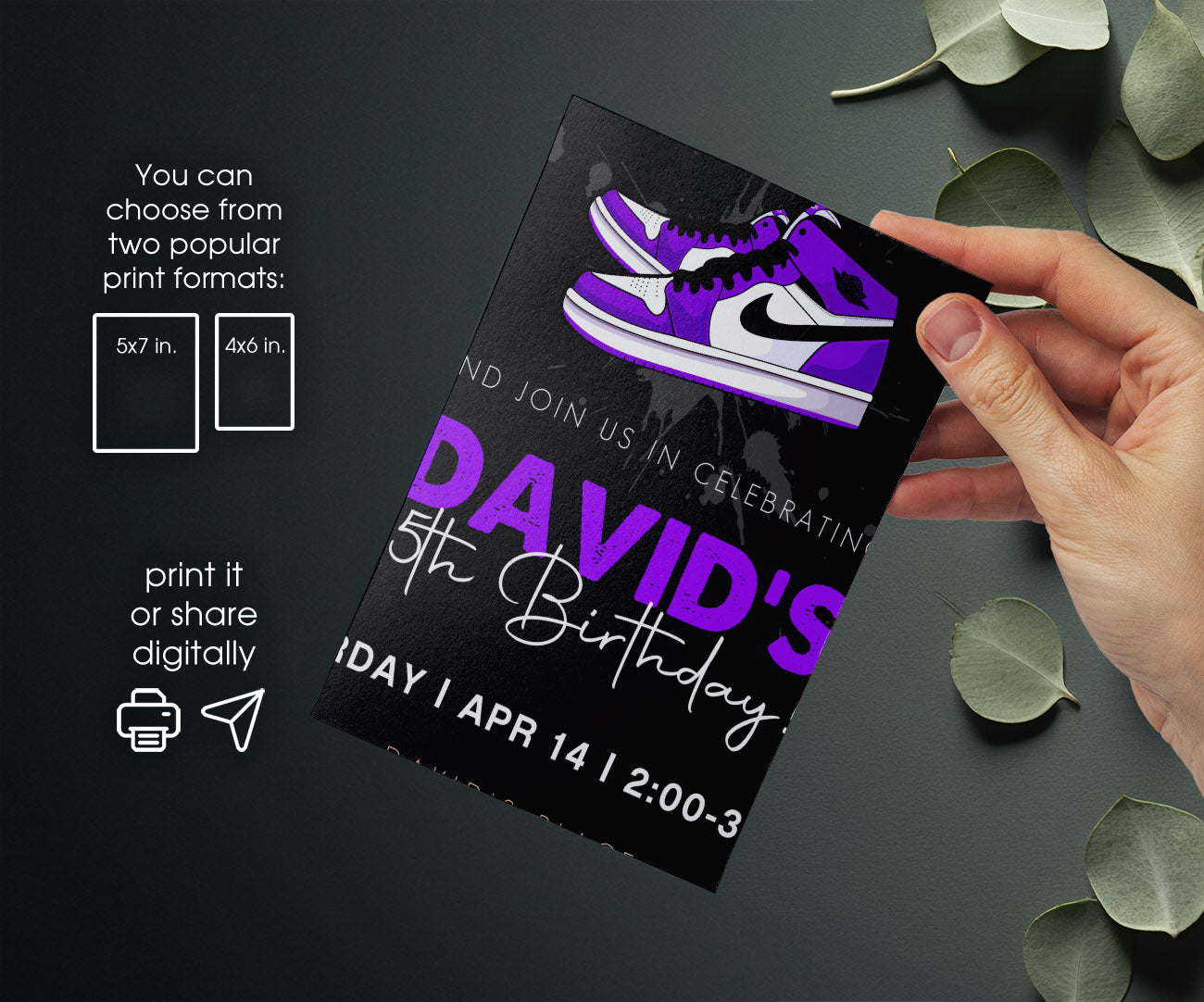 Sneaker Ball Air Jordan Nike customizable invitation template | Share or Print | GW243