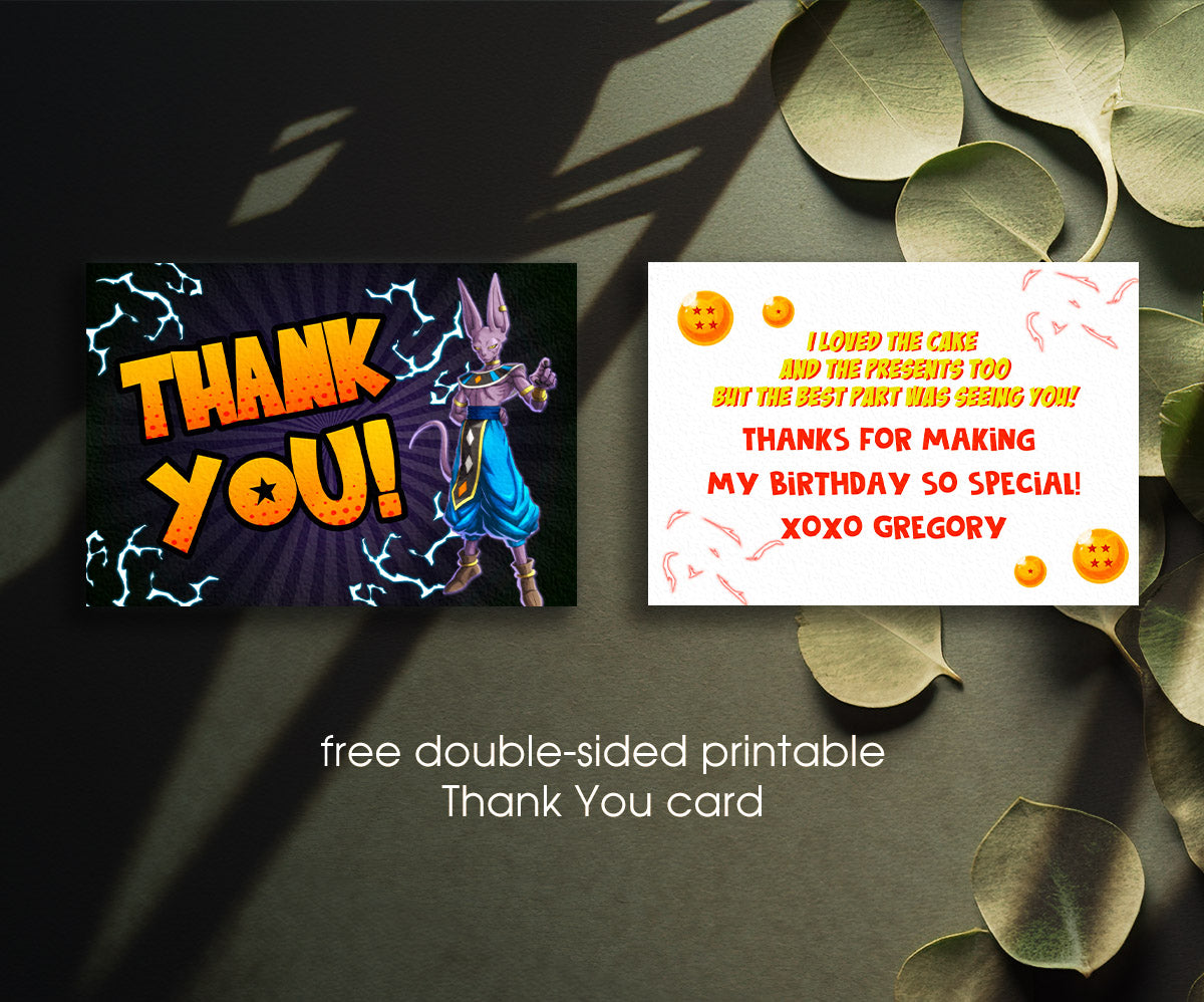 Dragon Ball Z Anime customizable invitation template | Share or Print | boy | LS891