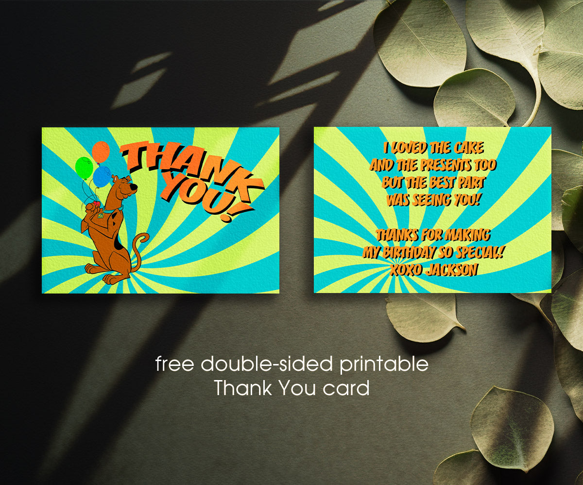 Scooby-Doo customizable invitation template | Share or Print | RK697