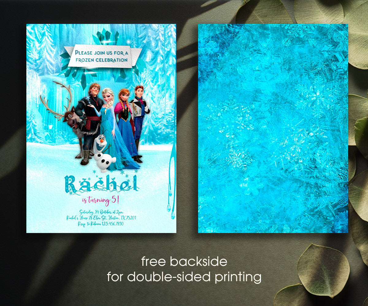 Frozen Elsa customizable invitation template | Share or Print | girl | GT221