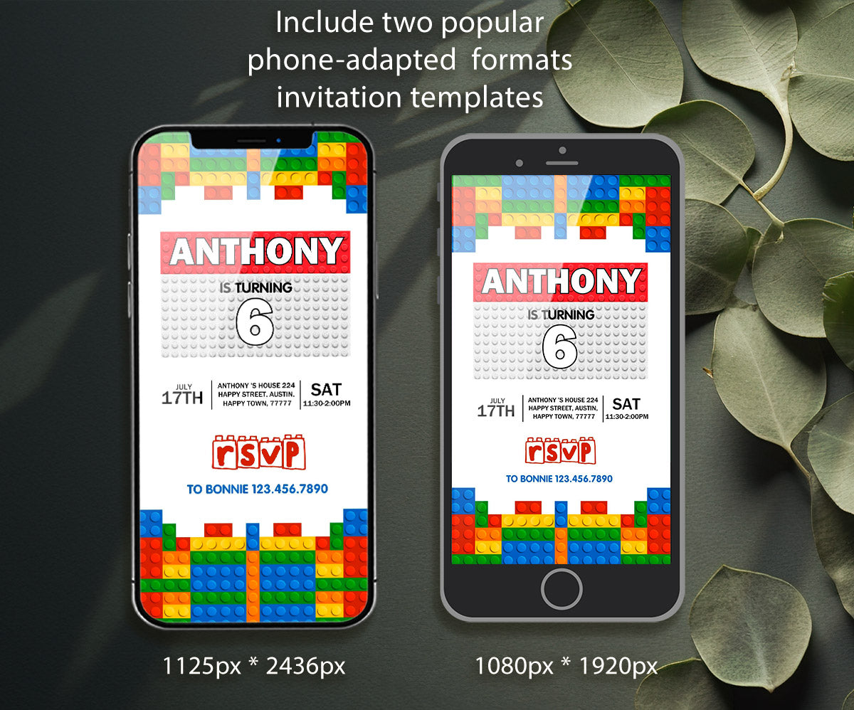 Lego customizable invitation template | Share or Print | CQ153