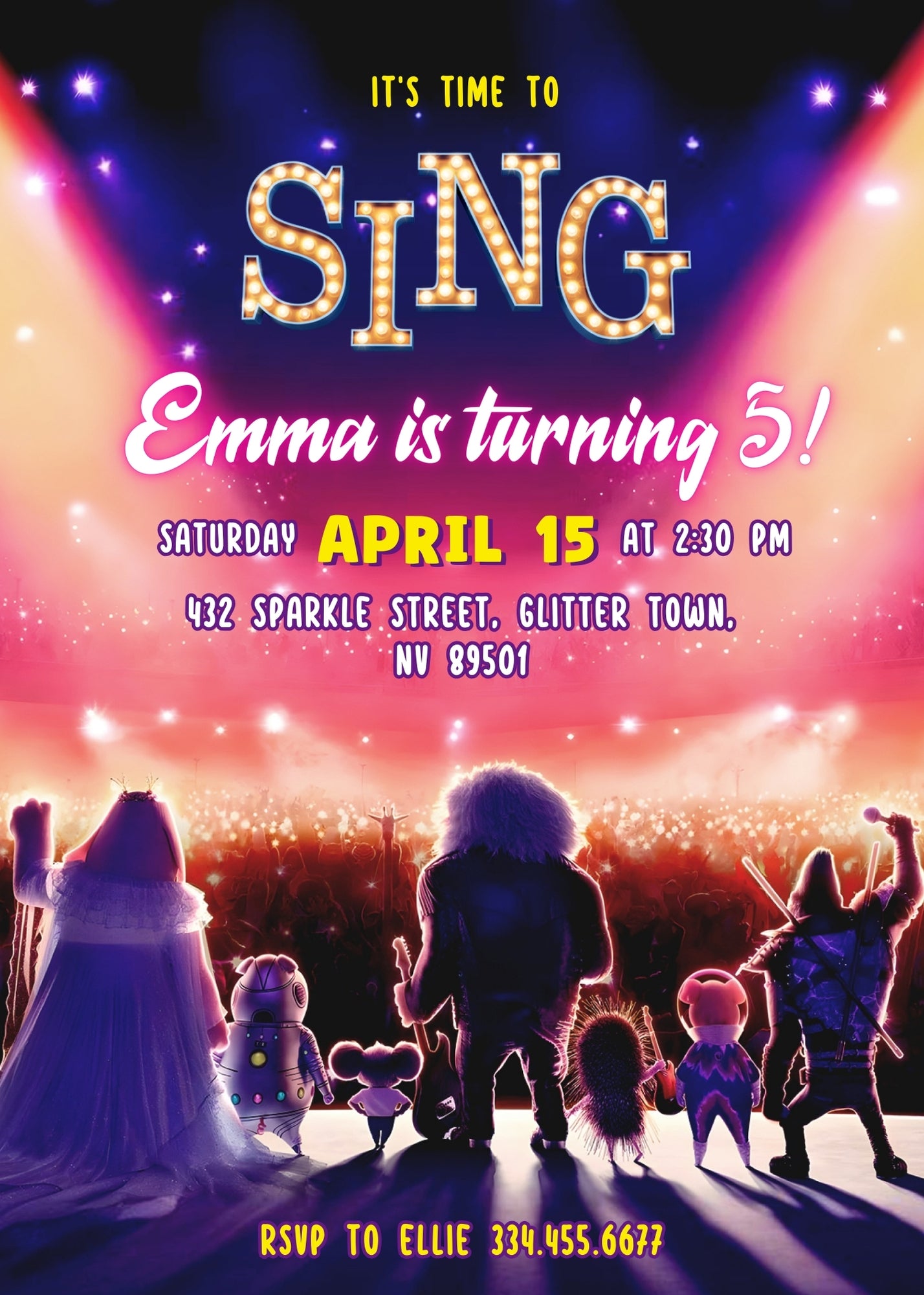 Sing Two Karaoke customizable invitation template | Share or Print | HO790