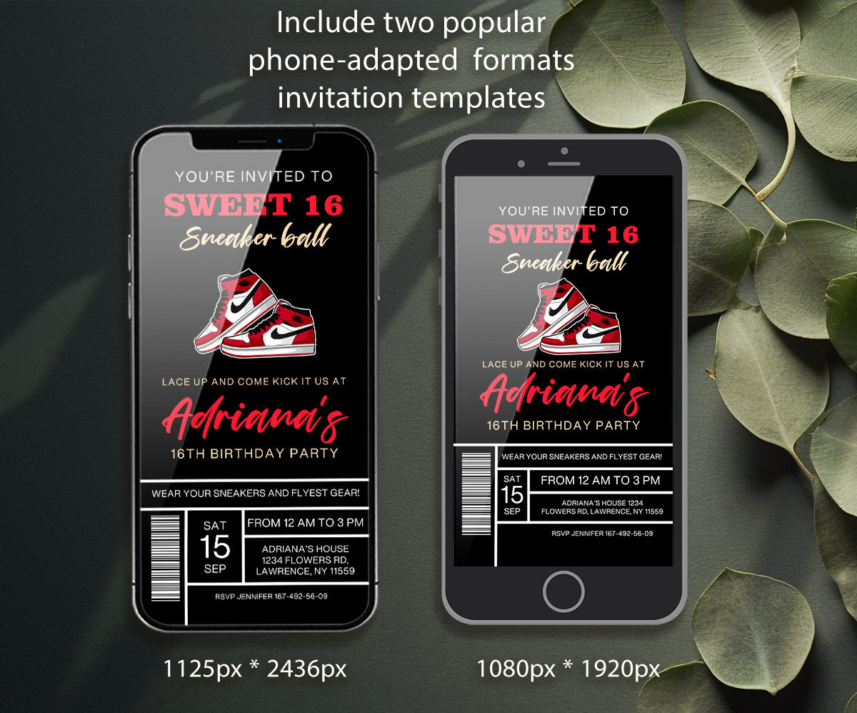 Sneaker Ball Air Jordan Nike customizable invitation template | Share or Print | TX641
