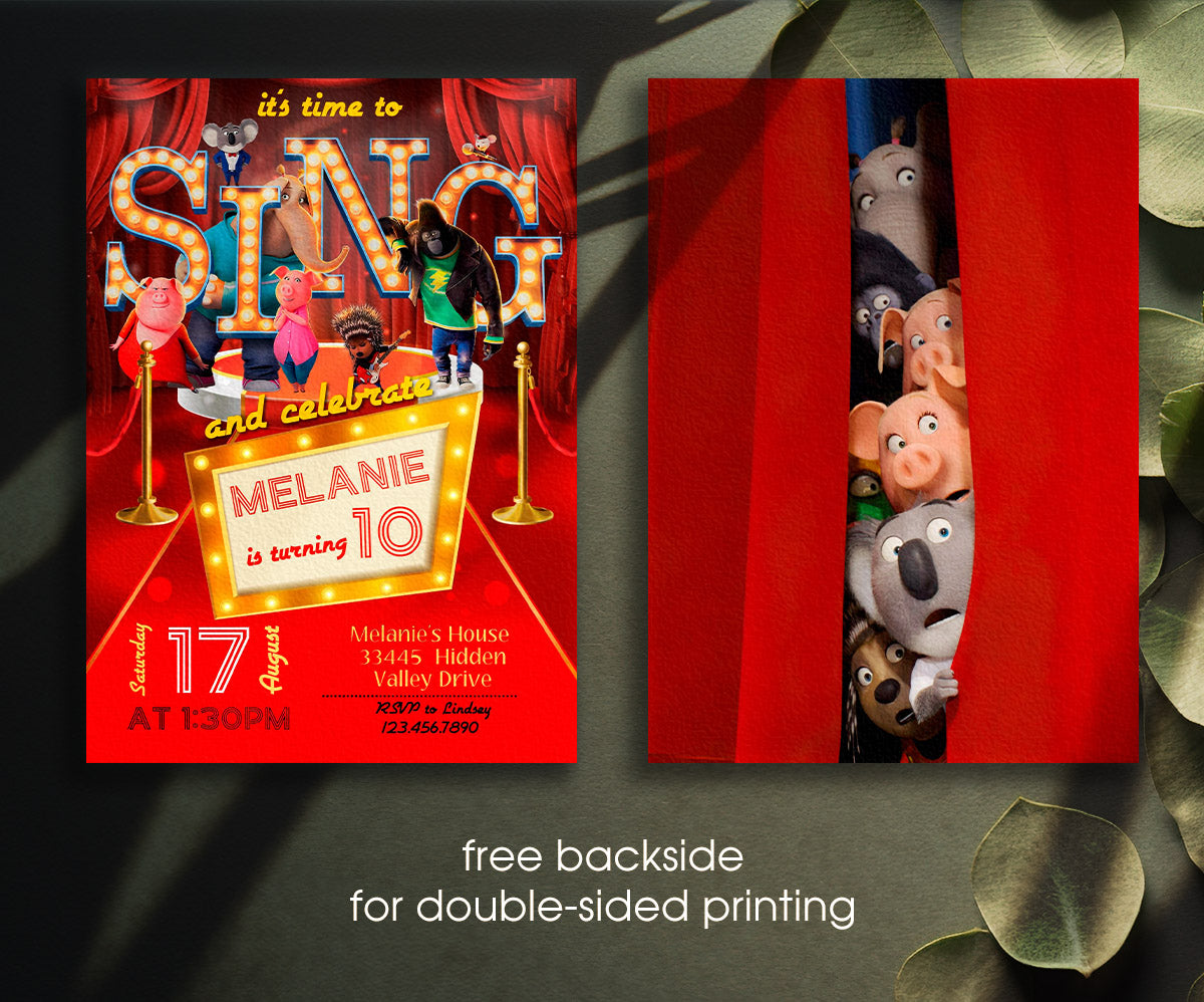 Sing Two Karaoke customizable invitation template | Share or Print | KL248