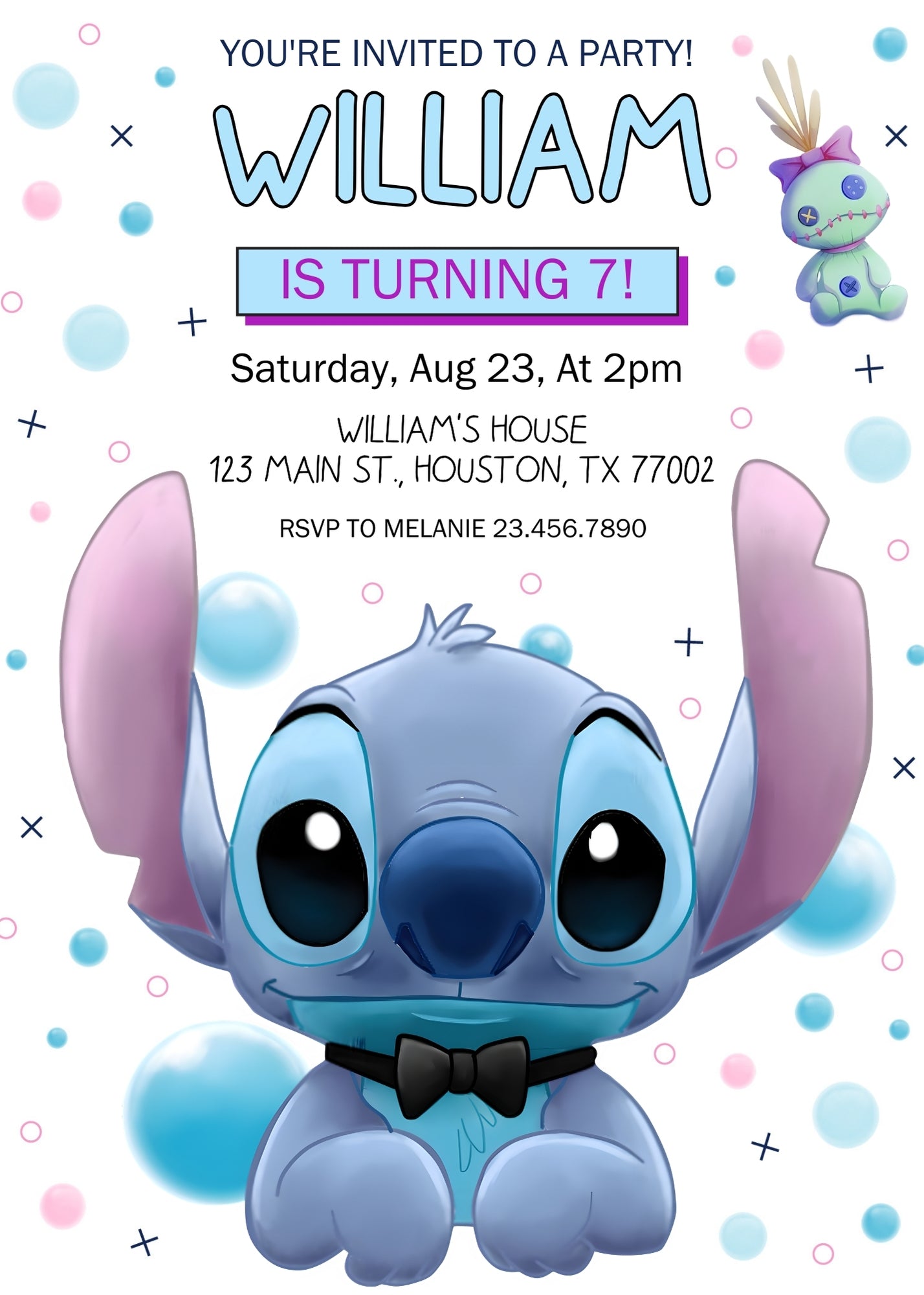 Lilo & Stitch Aloha customizable invitation template | Share or Print | LC615