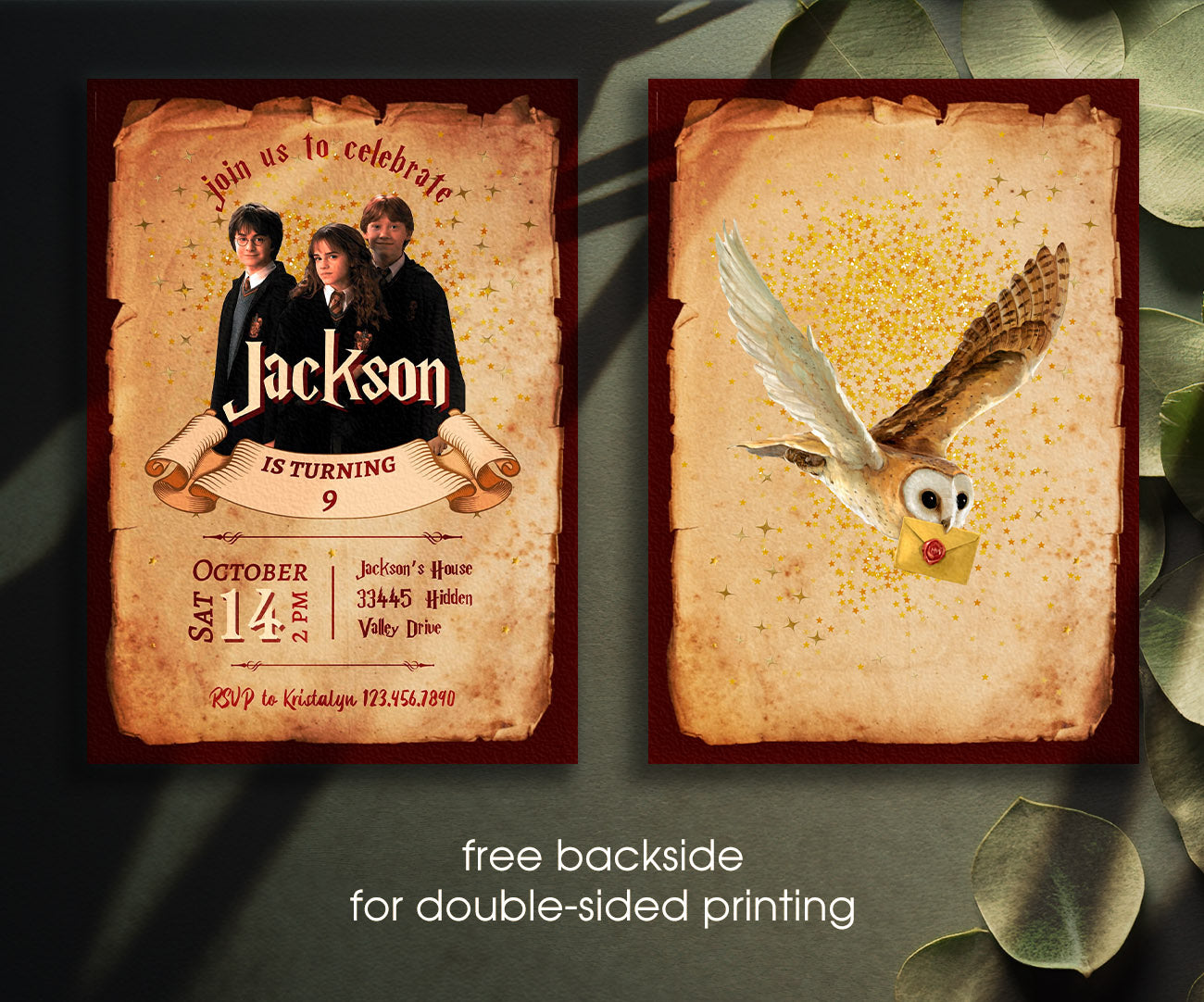 Harry Potter customizable invitation template | Share or Print | VO707