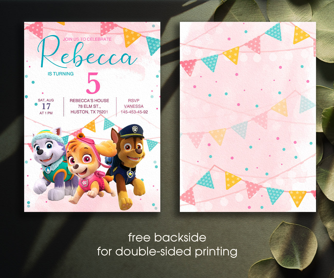 PAW Patrol customizable invitation template | Share or Print | XJ850
